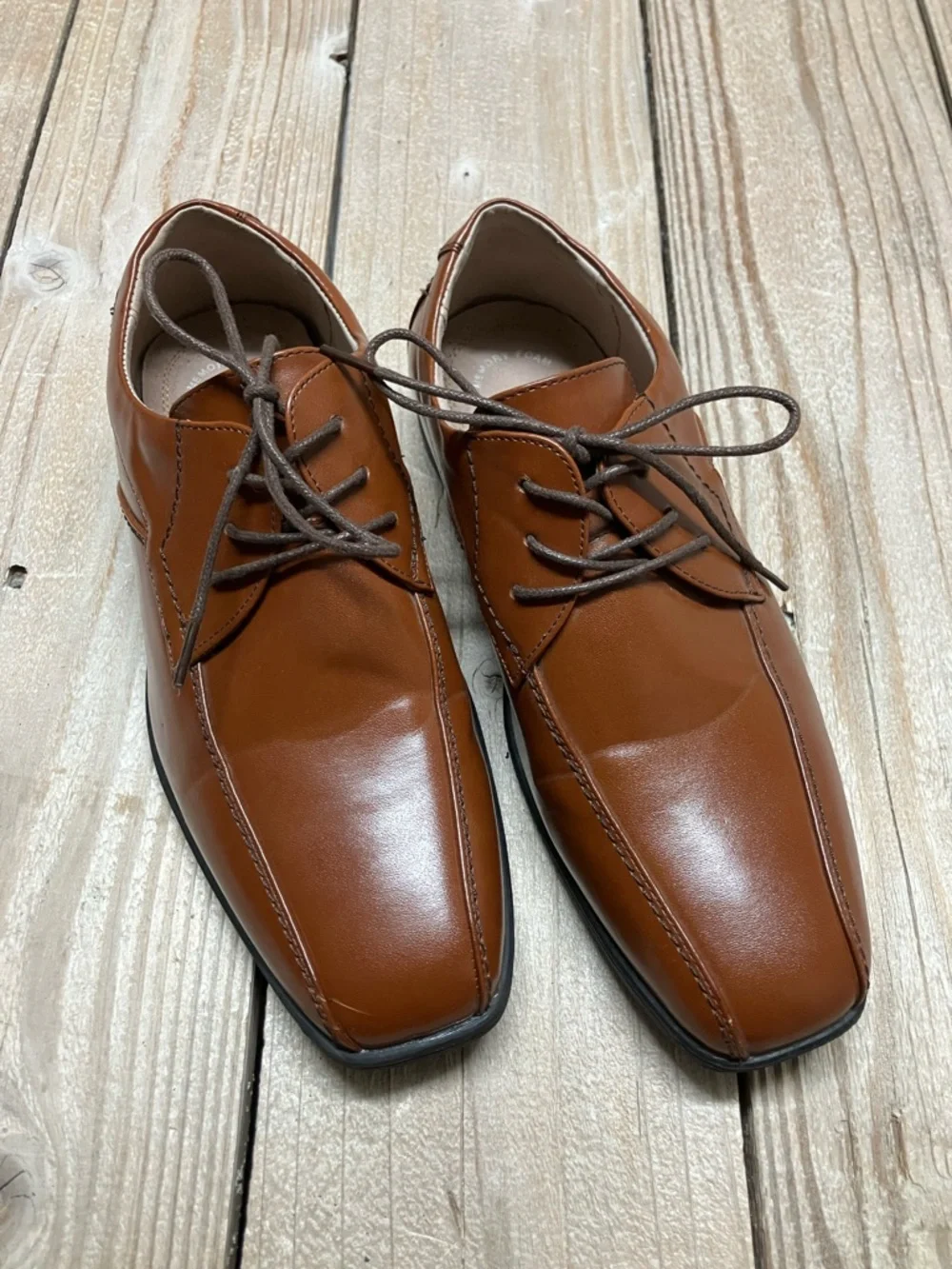 Florsheim Men's Tan Leather Lace-Up Dress Shoes